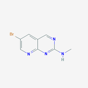 molecular formula C8H7BrN4 B1397136 6-bromo-N-methylpyrido[2,3-d]pyrimidin-2-amine CAS No. 882670-90-8