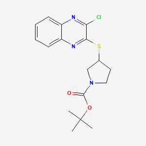 molecular formula C17H20ClN3O2S B13971364 3-(3-Chloro-quinoxalin-2-ylsulfanyl)-pyrrolidine-1-carboxylic acid tert-butyl ester 