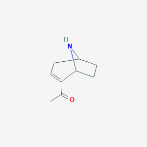 molecular formula C9H13NO B139714 1-(8-Azabicyclo[3.2.1]oct-2-en-2-yl)ethanone CAS No. 135682-90-5