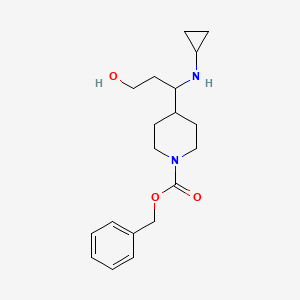 molecular formula C19H28N2O3 B13971420 Benzyl 4-(1-(cyclopropylamino)-3-hydroxypropyl)piperidine-1-carboxylate 