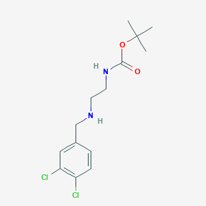 molecular formula C14H20Cl2N2O2 B1397144 tert-Butyl (2-((3,4-dichlorobenzyl)amino)ethyl)carbamate CAS No. 845723-26-4