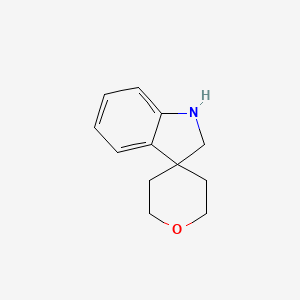 molecular formula C12H15NO B1397145 2',3',5',6'-Tetrahydrospiro[indoline-3,4'-pyran] CAS No. 859164-46-8