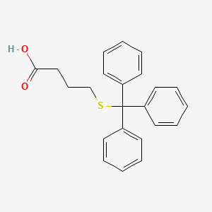 molecular formula C23H22O2S B1397148 Butanoic acid, 4-[(triphenylmethyl)thio]- CAS No. 377733-71-6