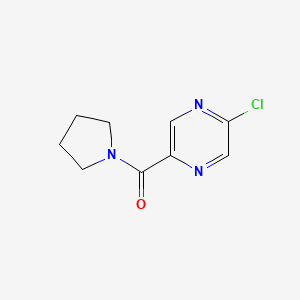 molecular formula C9H10ClN3O B1397150 (5-Chloropyrazin-2-yl)(pyrrolidin-1-yl)methanone CAS No. 1245215-68-2