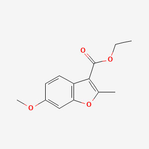 molecular formula C13H14O4 B13971526 Ethyl 6-methoxy-2-methylbenzofuran-3-carboxylate 