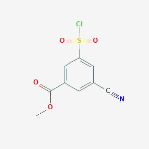 molecular formula C9H6ClNO4S B13971544 Methyl 3-(chlorosulfonyl)-5-cyanobenzoate 
