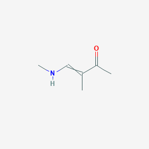 molecular formula C6H11NO B13971548 3-Methyl-4-(methylamino)but-3-en-2-one CAS No. 51479-87-9