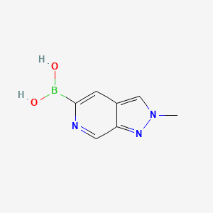 molecular formula C7H8BN3O2 B13971583 (2-Methyl-2H-pyrazolo[3,4-c]pyridin-5-yl)boronic acid 
