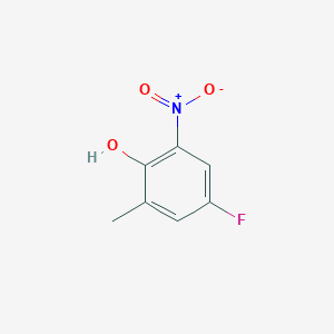 molecular formula C7H6FNO3 B1397160 4-Fluoro-2-methyl-6-nitrophenol CAS No. 1588441-30-8