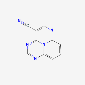 molecular formula C10H5N5 B13971601 1,3,6,9b-Tetraazaphenalene-4-carbonitrile CAS No. 37550-64-4