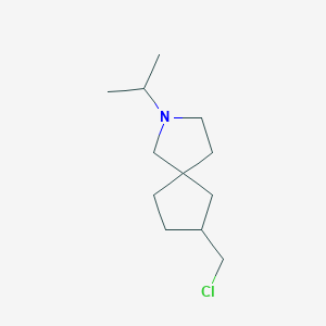 molecular formula C12H22ClN B13971603 7-(Chloromethyl)-2-isopropyl-2-azaspiro[4.4]nonane 