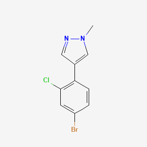 molecular formula C10H8BrClN2 B13971652 4-(4-bromo-2-chlorophenyl)-1-methyl-1H-pyrazole 
