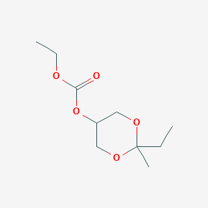 molecular formula C10H18O5 B13971679 Ethyl 2-ethyl-2-methyl-1,3-dioxan-5-yl carbonate CAS No. 545518-32-9