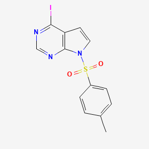 molecular formula C13H10IN3O2S B1397172 4-Iodo-7-[(4-methylphenyl)sulfonyl]-7H-pyrrolo[2,3-D]pyrimidine CAS No. 906092-45-3