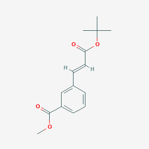 molecular formula C15H18O4 B13971772 methyl 3-(E)-(2-(tert-butoxycarbonyl)vinyl)benzoate 