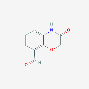 molecular formula C9H7NO3 B1397179 3-Oxo-3,4-dihydro-2H-benzo[b][1,4]oxazine-8-carbaldehyde CAS No. 935758-15-9