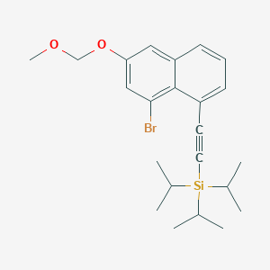 molecular formula C23H31BrO2Si B13971792 ((8-Bromo-6-(methoxymethoxy)naphthalen-1-yl)ethynyl)triisopropylsilane 