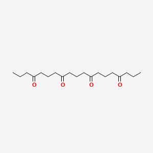 molecular formula C19H32O4 B13971825 4,8,12,16-Nonadecanetetrone CAS No. 55110-15-1