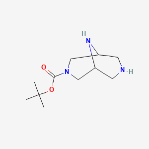 molecular formula C11H21N3O2 B1397186 Tert-butyl 3,7,9-triazabicyclo[3.3.1]nonane-3-carboxylate CAS No. 868407-41-4