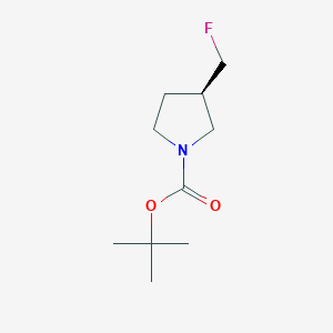 molecular formula C10H18FNO2 B1397189 (R)-tert-Butyl 3-(fluoromethyl)-pyrrolidine-1-carboxylate CAS No. 876617-33-3