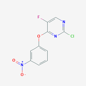 molecular formula C10H5ClFN3O3 B1397198 2-Chloro-5-fluoro-4-(3-nitrophenoxy)pyrimidine CAS No. 1202760-39-1