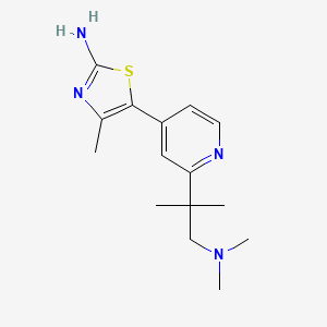 5-(2-(1-(Dimethylamino)-2-methylpropan-2-yl)pyridin-4-yl)-4-methylthiazol-2-amine