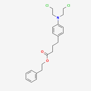 molecular formula C22H27Cl2NO2 B13972084 Phenethyl 4-[4-[bis(2-chloroethyl)amino]phenyl]butanoate CAS No. 77063-16-2