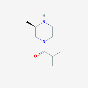 molecular formula C9H18N2O B1397210 2-methyl-1-[(3R)-3-methylpiperazin-1-yl]propan-1-one CAS No. 1568205-93-5