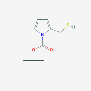 molecular formula C10H15NO2S B13972104 tert-Butyl 2-(mercaptomethyl)-1H-pyrrole-1-carboxylate 