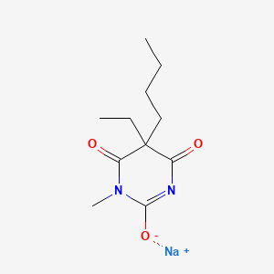 molecular formula C11H17N2NaO3 B13972132 Sodium 5-butyl-5-ethyl-1-methylbarbiturate CAS No. 64058-00-0