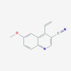 molecular formula C13H10N2O B1397216 6-Methoxy-4-vinylquinoline-3-carbonitrile CAS No. 872714-54-0