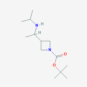 molecular formula C13H26N2O2 B13972211 tert-Butyl 3-(1-(isopropylamino)ethyl)azetidine-1-carboxylate 