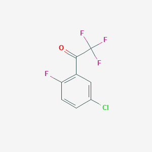 molecular formula C8H3ClF4O B1397222 1-(5-Chloro-2-fluoro-phenyl)-2,2,2-trifluoro-ethanone CAS No. 617706-16-8