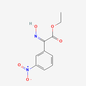 molecular formula C10H10N2O5 B13972269 ethyl (E)-3-nitro-alpha-hydroxyiminophenylacetate 