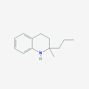 molecular formula C13H19N B13972275 Quinoline, 1,2,3,4-tetrahydro-2-methyl-2-propyl- 