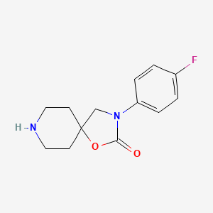 molecular formula C13H15FN2O2 B1397228 3-(4-Fluorophenyl)-1-oxa-3,8-diazaspiro[4.5]decan-2-one CAS No. 1047655-95-7