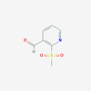 molecular formula C7H7NO3S B1397230 2-(Methylsulfonyl)nicotinaldehyde CAS No. 1353878-25-7