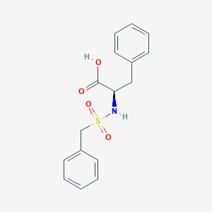 molecular formula C16H17NO4S B13972307 N-(Phenylmethanesulfonyl)-D-phenylalanine CAS No. 177583-41-4