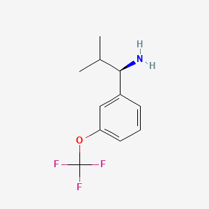 molecular formula C11H14F3NO B13972314 (R)-2-methyl-1-[3-(trifluoromethoxy)phenyl]propylamine 