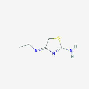 molecular formula C5H9N3S B13972338 4-Ethylimino-1,3-thiazol-2-amine CAS No. 769083-85-4