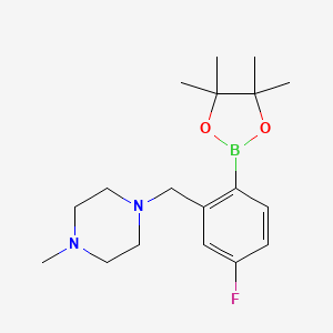 4-Fluoro-2-[(4-methyl-1-piperazinyl)methyl]phenylboronic Acid Pinacol Ester