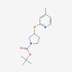 molecular formula C15H22N2O3 B13972343 tert-Butyl 3-((4-methylpyridin-2-yl)oxy)pyrrolidine-1-carboxylate 