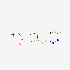 molecular formula C14H21N3O2S B13972356 3-(6-Methyl-pyridazin-3-ylsulfanyl)-pyrrolidine-1-carboxylic acid tert-butyl ester 