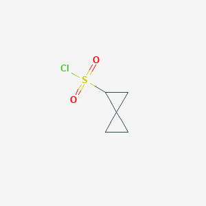 molecular formula C5H7ClO2S B13972372 Spiro[2.2]pentane-1-sulfonyl chloride 