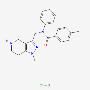 4-methyl-N-[(1-methyl-4,5,6,7-tetrahydro-1H-pyrazolo[4,3-c]pyridin-3-yl)methyl]-N-phenylbenzamide hydrochloride