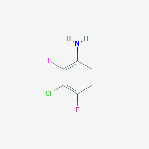 molecular formula C6H4ClFIN B13972395 3-Chloro-4-fluoro-2-iodoaniline 
