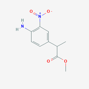 molecular formula C10H12N2O4 B13972399 Methyl 2-(4-amino-3-nitrophenyl)propanoate 