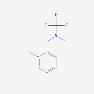 molecular formula C10H12F3N B13972448 1,1,1-trifluoro-N-methyl-N-(2-methylbenzyl)methanamine 