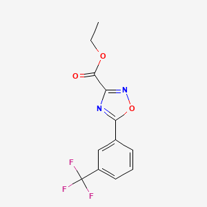 molecular formula C12H9F3N2O3 B1397251 Ethyl 5-(3-(trifluoromethyl)phenyl)-[1,2,4]oxadiazole-3-carboxylate CAS No. 163720-43-2
