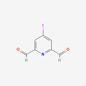 molecular formula C7H4INO2 B13972551 4-Iodopyridine-2,6-dicarbaldehyde CAS No. 506423-88-7